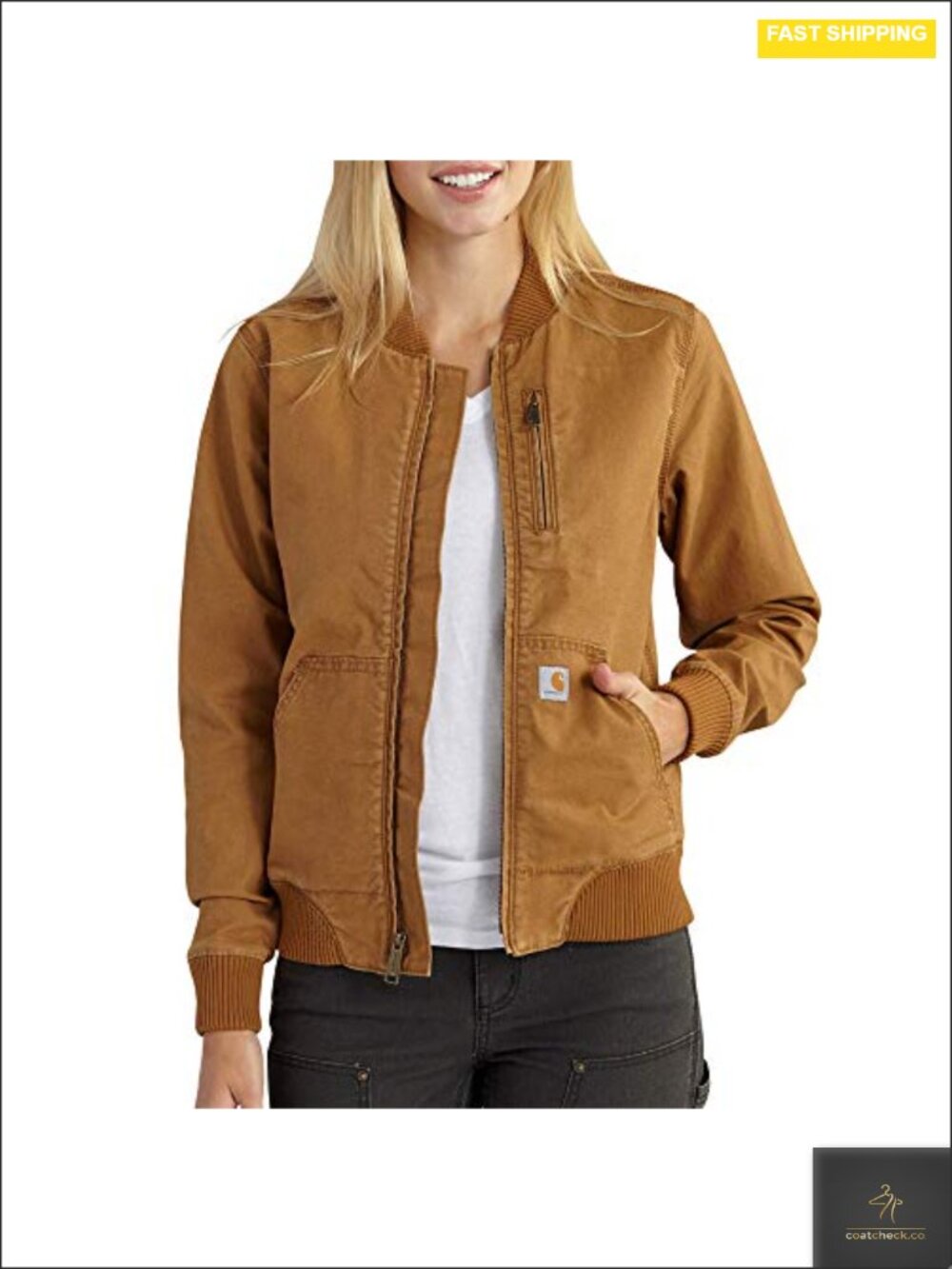 Carhartt Women's Crawford Bomber Jacket Quilted Canvas